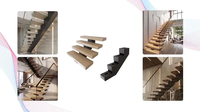 Minimalistic ARC floating stair beam configuration in Palm Beach