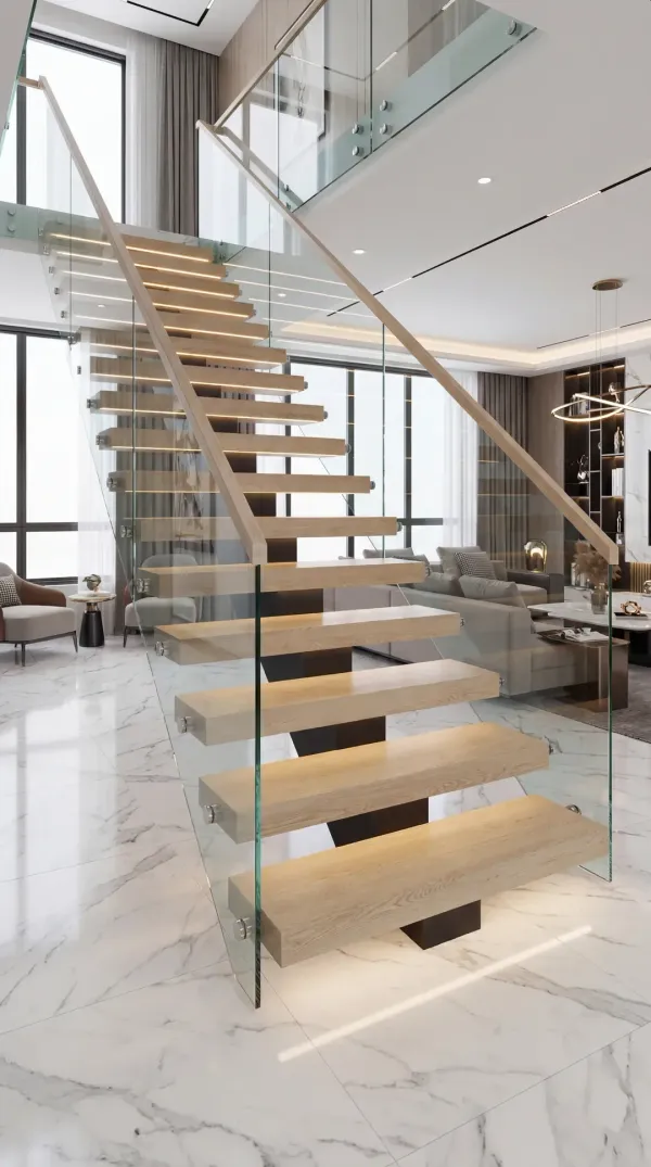 Glass Tread Cantilevered Systems completed installation in Palm Beach, FL